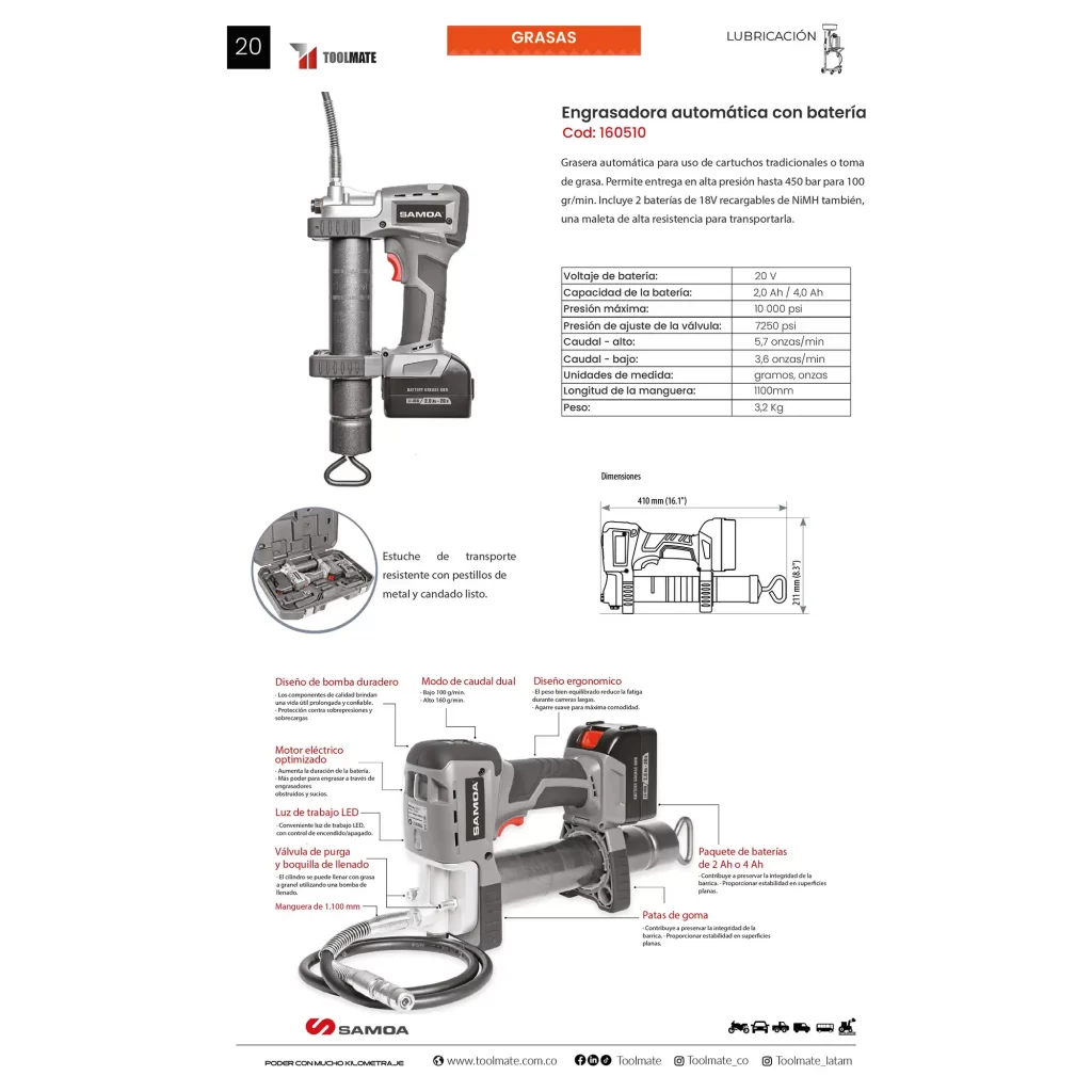 Engrasadora automática con batería